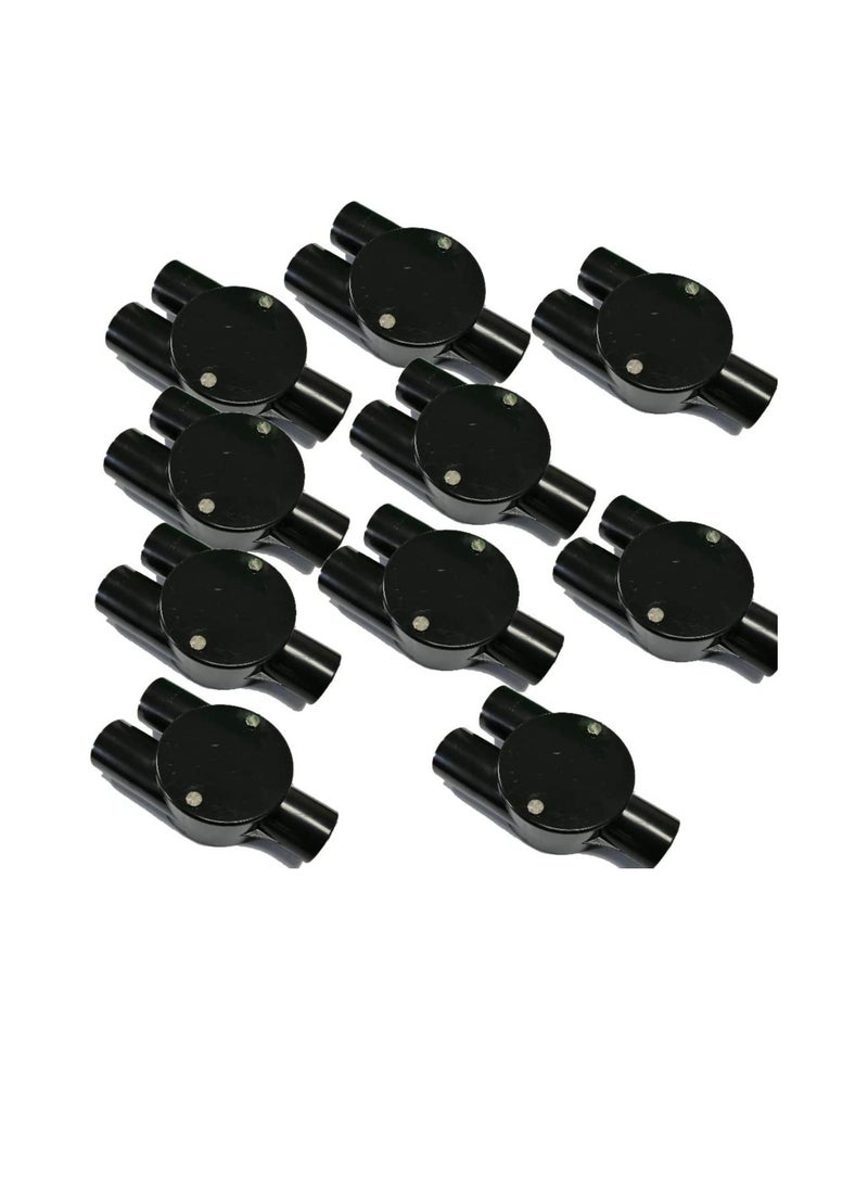 PVC Electrical Conduit Pipe & Fittings for Indoor and Outdoor Electrical Wiring and Cabling (Pack of 10) (25mm, Junction-Y- Way)  - Image 1