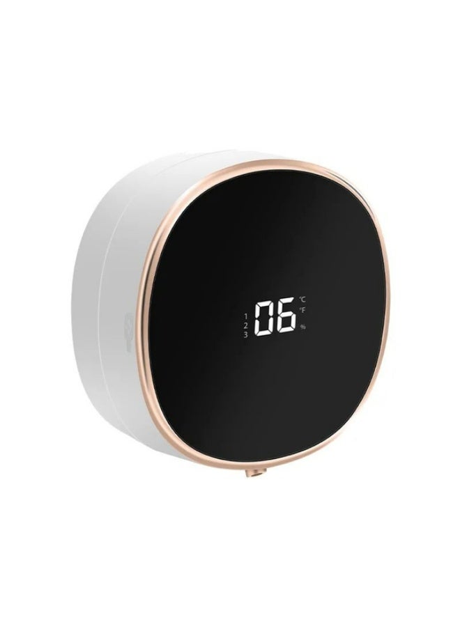 KITCHENOO Automatic Soap Dispenser Foam Bathroom: Wall Mount Rechargeable Touchless Adjustable Auto Smart Electric Plastic White Foaming Soap Dispenser with Clock - Kitchen - Hand Dish Lotion Couple Kids - Image 3