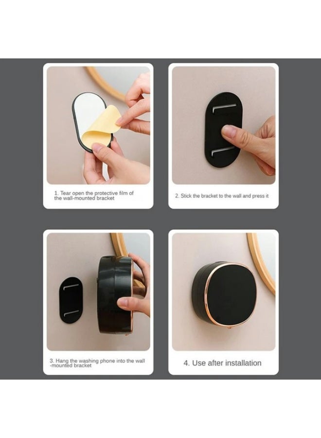 KITCHENOO Automatic Soap Dispenser Foam Bathroom: Wall Mount Rechargeable Touchless Adjustable Auto Smart Electric Plastic White Foaming Soap Dispenser with Clock - Kitchen - Hand Dish Lotion Couple Kids - Image 5