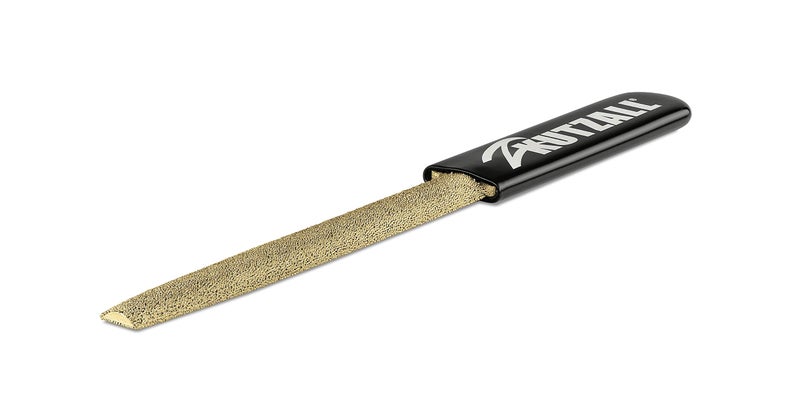 Kutzall Kutzall Original 6" Half-Round Hand Rasp - Fine, Wood Rasp/File for Woodworking & Shaping, W/Ergonomic Soft Grip Handle, Abrasive Tungsten Carbide Coating - 11" (279.4mm) Overall Length - HR6170  - Image 2
