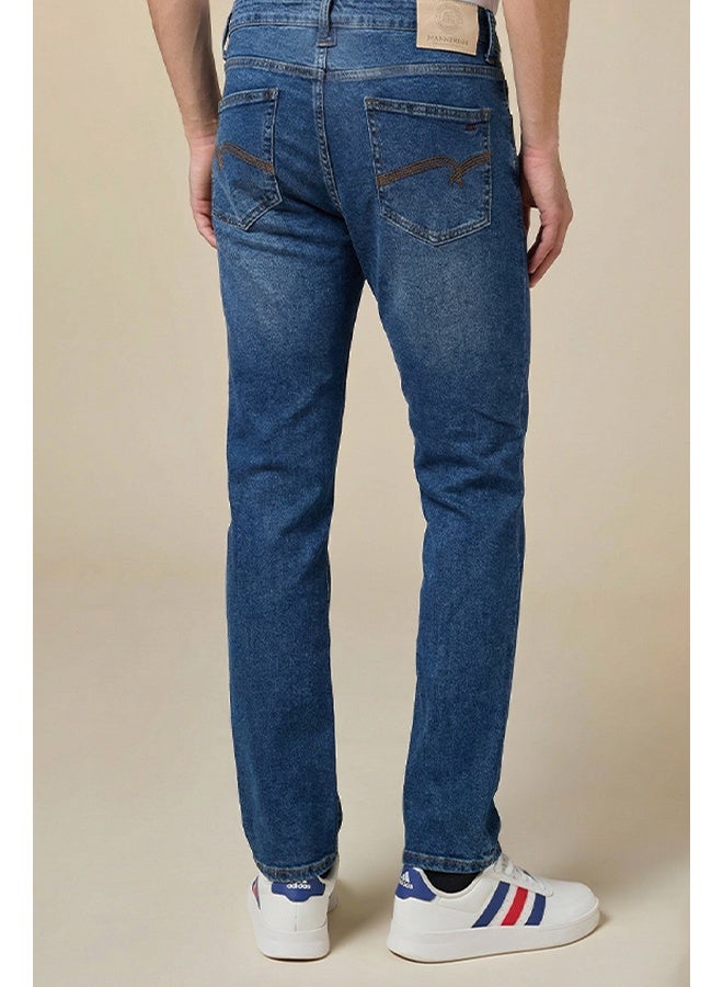 Mannerism Navy Blue Slim Fit Denim Jeans - Image 4