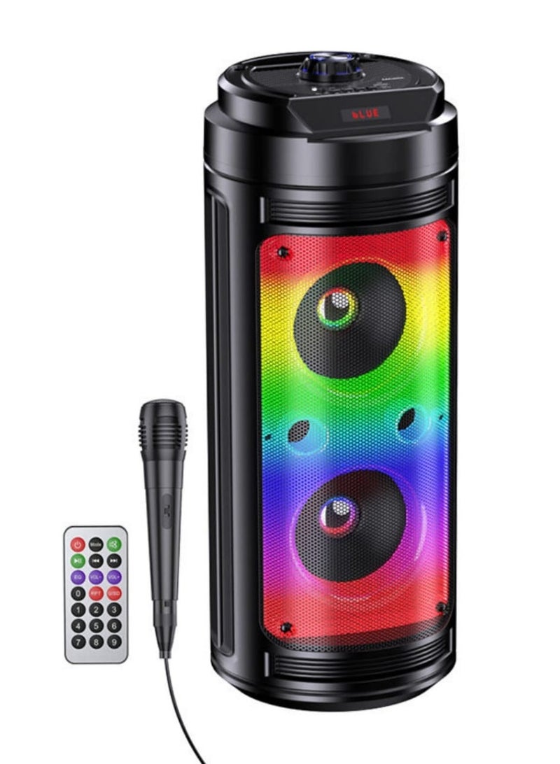 بلوسيد مكبر صوت كاريوكي بلوتوث BlueSeed BS-122 مع أضواء LED وباس إضافي - Image 2