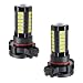 KPFILEH 2PCS H16 Car LED Fog Light Bulbs 12V 5630 33SMD AntiFog Lights 1500 Lumen 6500K White Power LED Bulbs Universal Plug and Play DRL Bulb Replacement for Cars Trucks SUVsH16 - Image 2