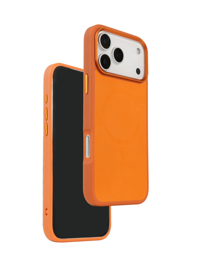 MUNTAQI Soft Liquid Silicone Case for iPhone 17 Pro, Silky Smooth Touch Shockproof Protective Cover with Raised Edges and Full Body Protection (Cosmic Orange) - Image 2