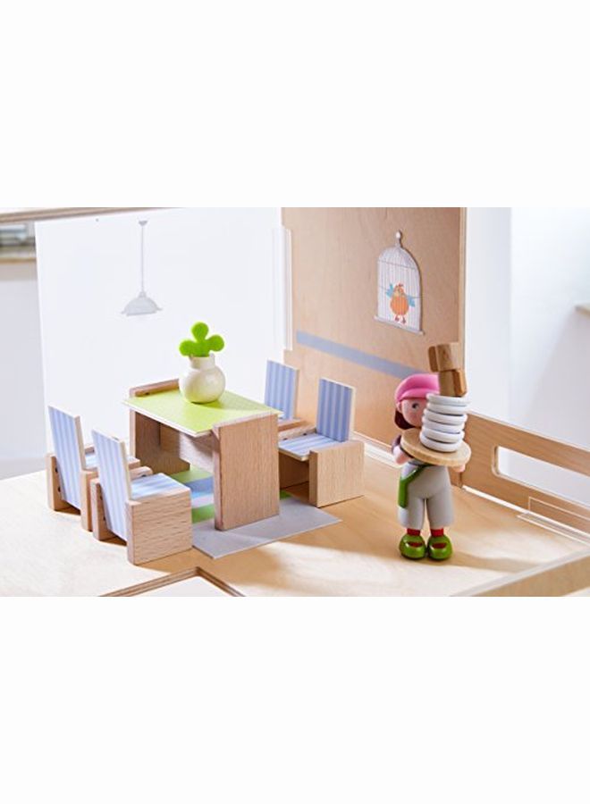 HABA Little Friends Dining Room Wooden Dollhouse Furniture For 4" Bendy Dolls - Image 3