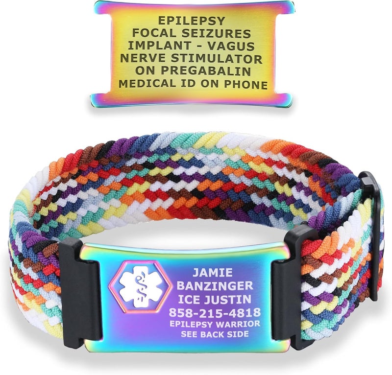 Divoti Custom Engraved Medical Alert ID Bracelet – Dual-Sided Wristband, Stainless Steel – Durable & Rust Free – Adjustable & Trim-to-Fit – Emergency Medical Info Band for Men & Women - Image 1