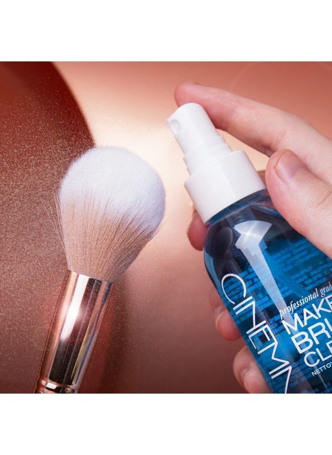 Cinema Secrets - Cinema Secrets Professional Make Up Brush Cleaner Spray, 2oz - Quick Drying, Rinse free, Deep Cleaning - for cleaning and deodorizing natural and synthetic makeup brushes. Original Blue Vanilla - Image 1