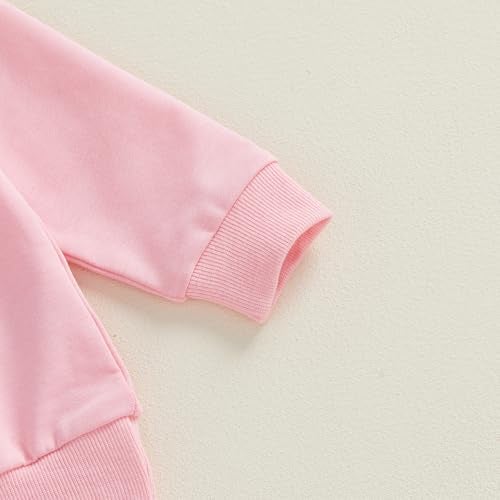 Thorn Tree My First Valentines Day Baby Girl Outfit Long Sleeve Newborn Sweater Pants Fall Winter Clothes Toddler Outfits (Pink Daddy, 0-6 Months) - Image 5