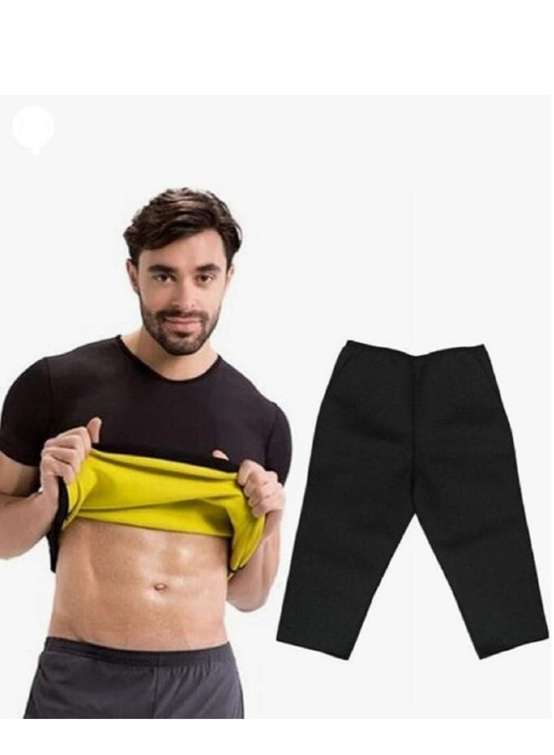 Generic New sports clothing for men to highlight body features and slim the waist, thermal shirt and pants for exercise, size XXL - Image 1