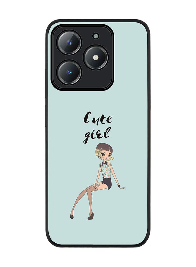 Stylizedd For Realme C63 / Realme C61 4G Case,Slim fit Camera Protection, Shockproof Thin Phone cover  - Shy Cute Girl - Image 1