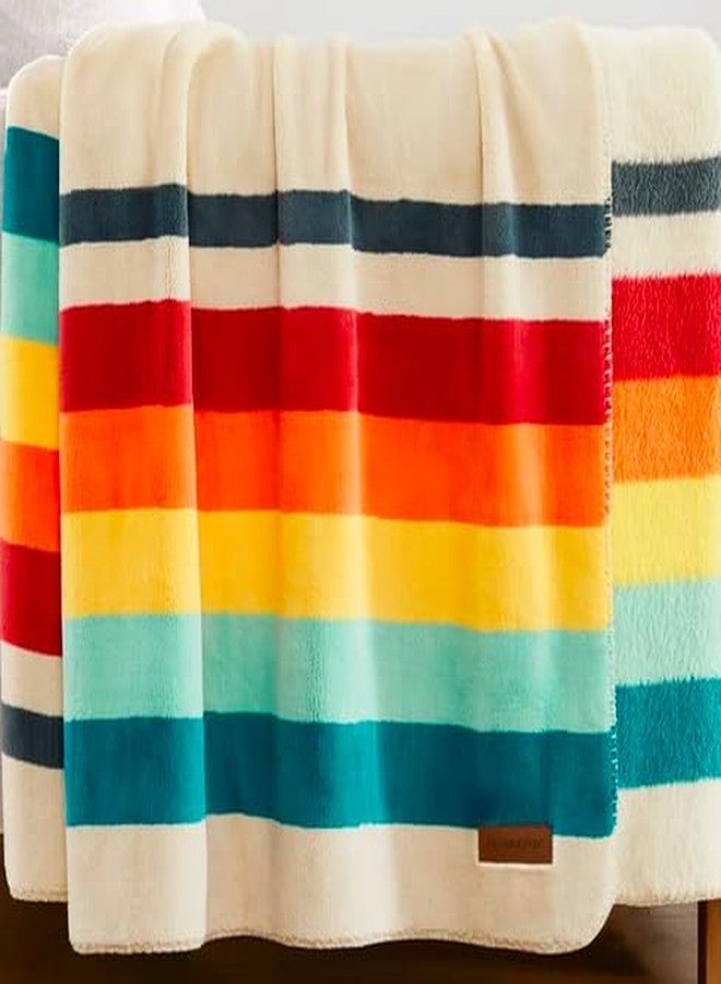 Pendleton Ultra Soft Sherpa Fleece Plush Throw 50" x 70" (Mount Foraker) - Image 2