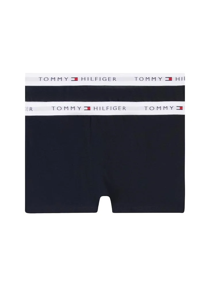 تومي هيلفيغر شورتات أطفال بخصر مطاطي بشعار عبوتين