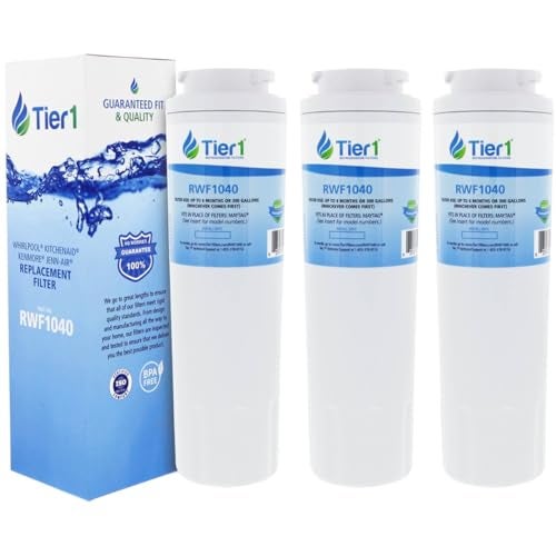 Tier1 UKF8001 Refrigerator Water Filter 3-pk | Replacement for Whirlpool Filter 4, EveryDrop EDR4RXD1, 4396395, Maytag UKF8001, FMM-2, UKF8001AXX-750, 469006, Fridge Filter - Image 1