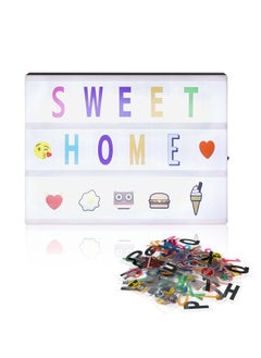 A4 Cinematic Light Box, LED Lightbox with Letters & Symbols & Patterns & USB Cable, Light Up Signs Message Box, DIY Light Up Gifts for Wedding, Anniversary, Birthday, Party, Store Sign