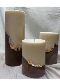 Generic 3 decore concrete candles 
