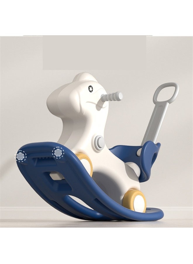 فول جوي حصان هزاز من الألبكة ,حصان هزاز مع مسند للظهر للأطفال الصغار مع لوح توازن قابل للفصل ومسند للقدمين وبساط  4*1 - Image 3