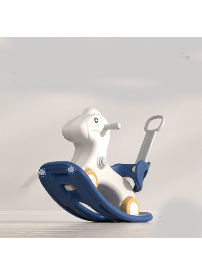 فول جوي حصان هزاز من الألبكة ,حصان هزاز مع مسند للظهر للأطفال الصغار مع لوح توازن قابل للفصل ومسند للقدمين وبساط  4*1 - Image 5