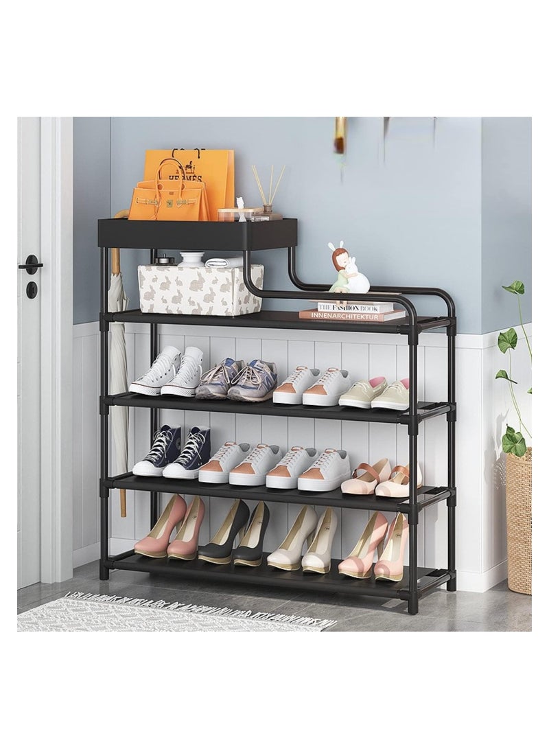 رف الأحذية خزانة الأحذية المنزلية متعددة الطبقات تتسع لـ 12 حذاءًا و5 طبقات - Image 3