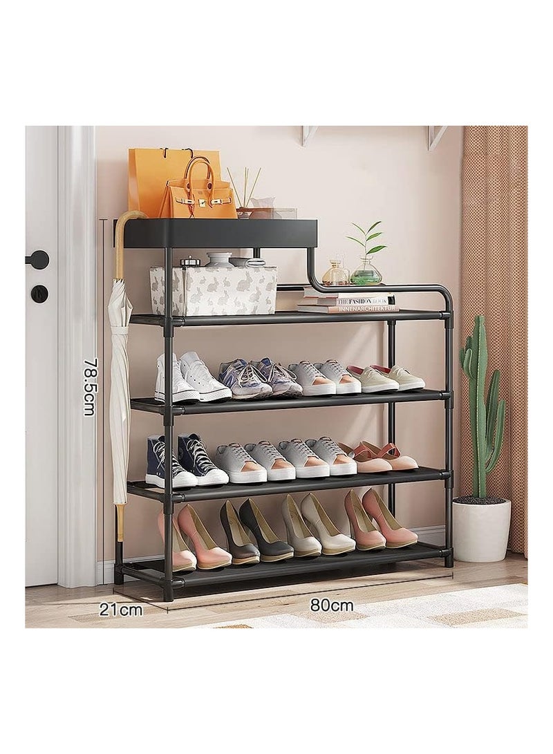 رف الأحذية خزانة الأحذية المنزلية متعددة الطبقات تتسع لـ 12 حذاءًا و5 طبقات - Image 4