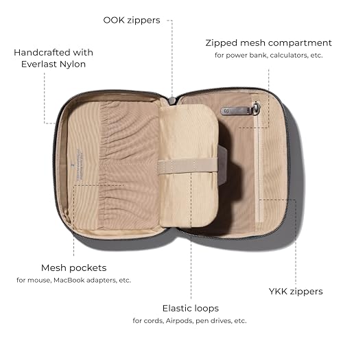 Scarters Tech Kit | Gadget Organizer Bag | Everlast Nylon | Travel Case for Cables, Chargers, Power Banks | Portable Storage for Gadgets, Hard Drives | Blue - Image 3