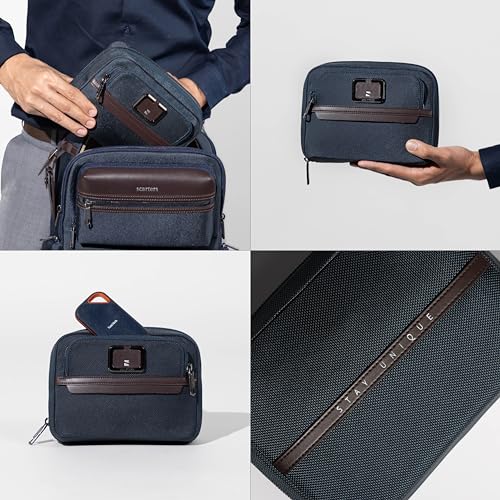 Scarters Tech Kit | Gadget Organizer Bag | Everlast Nylon | Travel Case for Cables, Chargers, Power Banks | Portable Storage for Gadgets, Hard Drives | Blue - Image 4