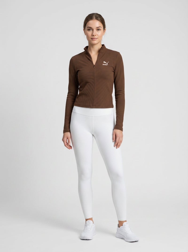 PUMA Women Slim Fit Long Sleeve Outdoor T-Shirt, Brown - Image 2