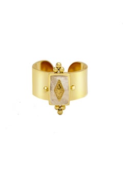 Vintage Starburst Ring Geometric Gold FashionSR21012305W SR21012305W