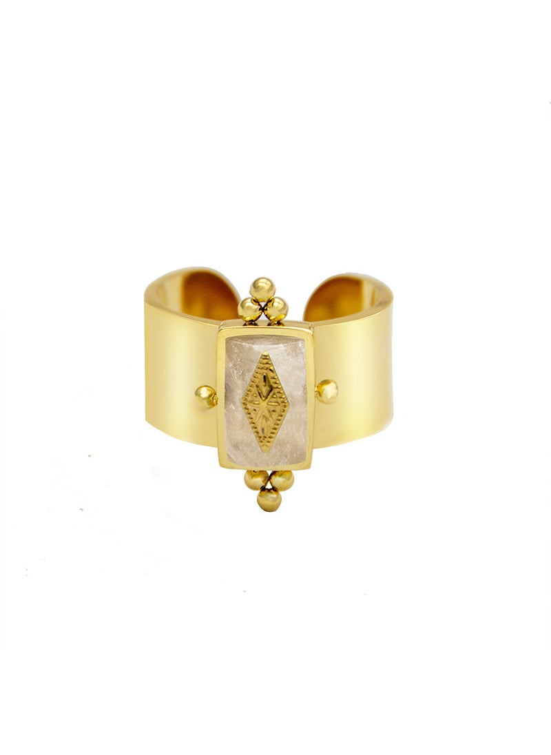 Generic - Vintage Starburst Ring Geometric Gold FashionSR21012305W SR21012305W - Image 1