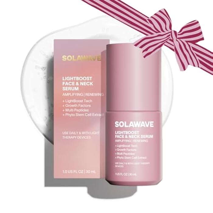 Solawave LightBoost Red Light Therapy Serum for Face & Neck | Enhances Beauty Wand & Microcurrent Devices | Boosts Collagen & Hydration for Radiant Skin, Reduces Appearance of Wrinkles & Fine Lines - Image 1