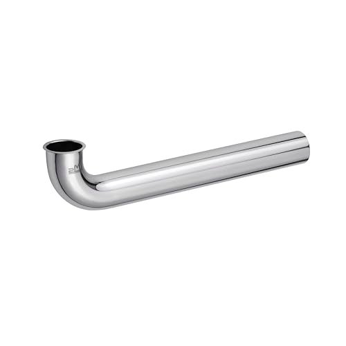 ZM 112 in x 12 in Brass Direct Connect Waste Bend for Tubular Drain Applications 20GA Chrome Plated - Image 1