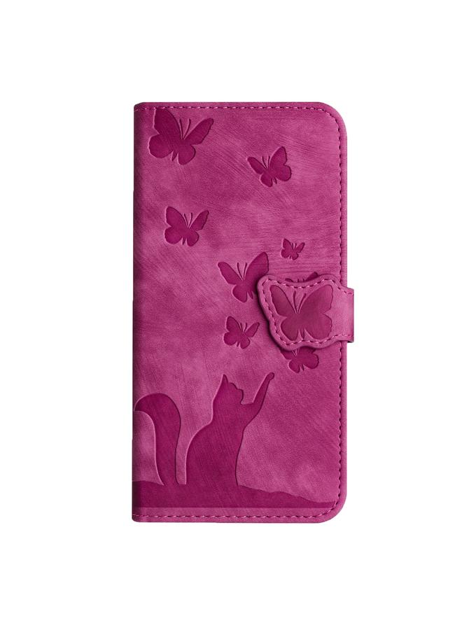 S-TOP Case For Samsung Galaxy S25 5G Butterfly Cat Embossing Flip Leather Phone Case - Image 2