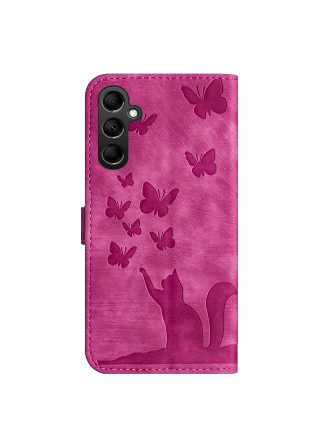 S-TOP Case For Samsung Galaxy S25 5G Butterfly Cat Embossing Flip Leather Phone Case - Image 3