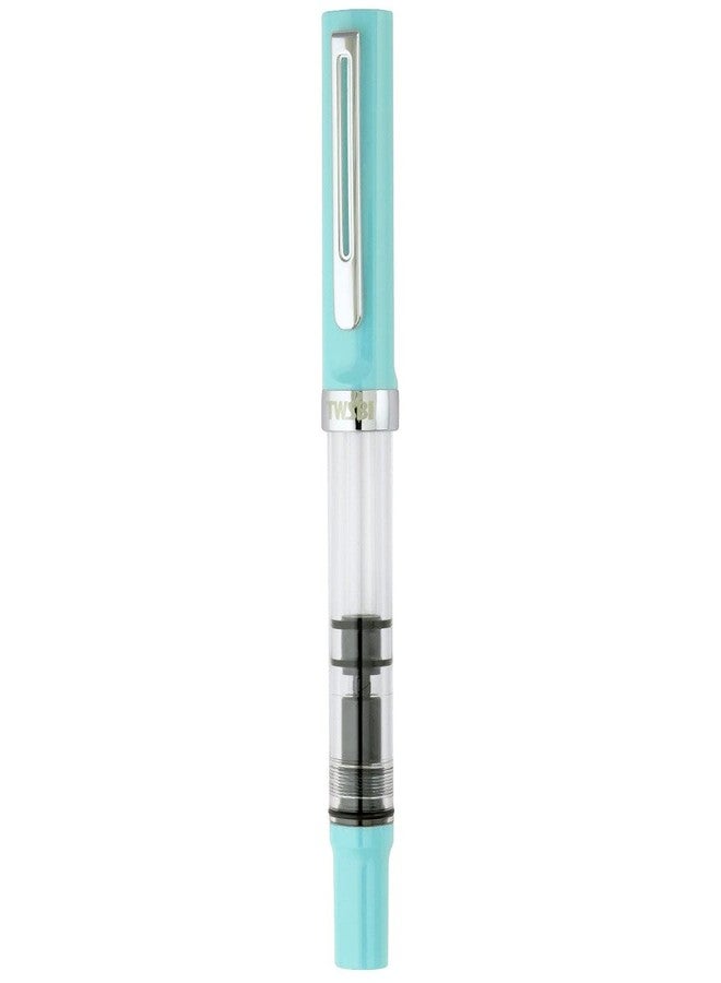 Twsbi قلم حبر سائل من نوع TWSBI - (رفيع، اقتصادي، أزرق نعناعي) - Image 1
