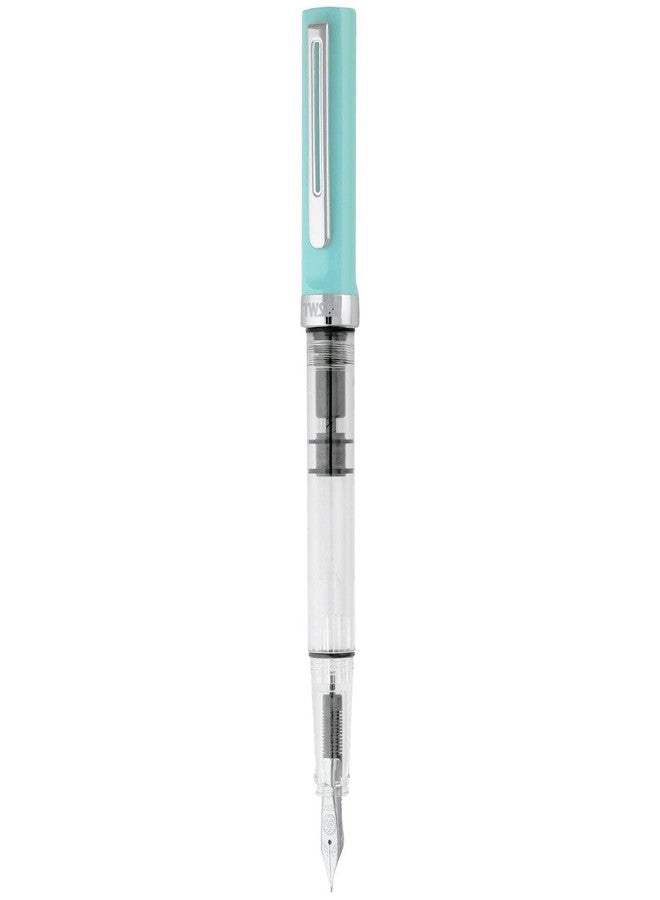 Twsbi قلم حبر سائل من نوع TWSBI - (رفيع، اقتصادي، أزرق نعناعي) - Image 2