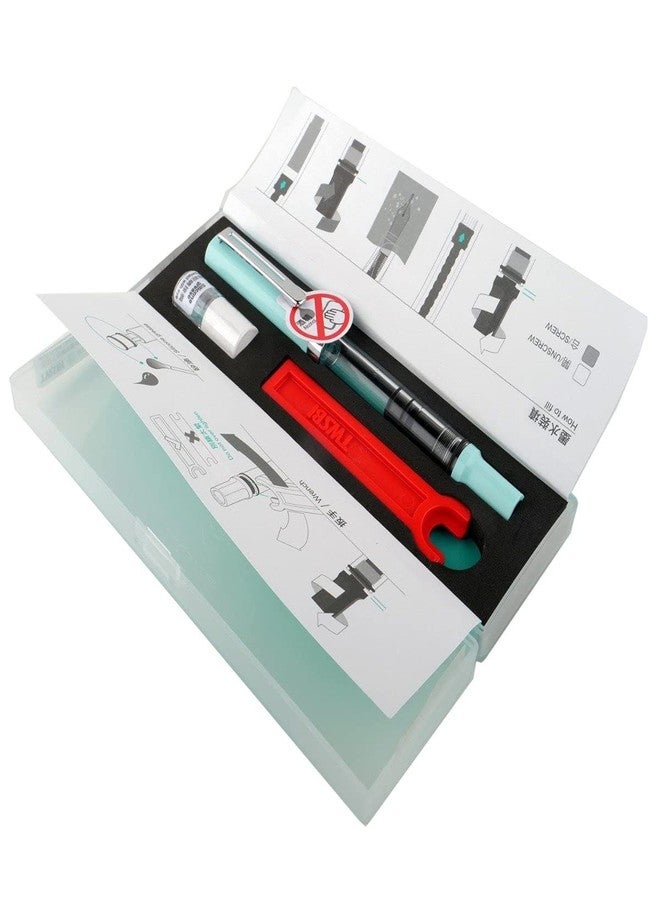 Twsbi قلم حبر سائل من نوع TWSBI - (رفيع، اقتصادي، أزرق نعناعي) - Image 5