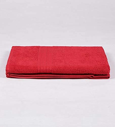 TIQH® Organic Cotton 600 GSM Highly Absorbent & Quick Dry Soft Large Bath Towel - Pack of 1 (36x72, Red) - Image 2
