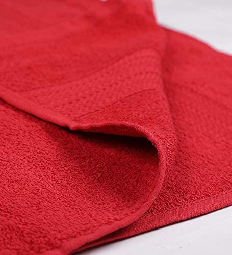 TIQH® Organic Cotton 600 GSM Highly Absorbent & Quick Dry Soft Large Bath Towel - Pack of 1 (36x72, Red) - Image 4
