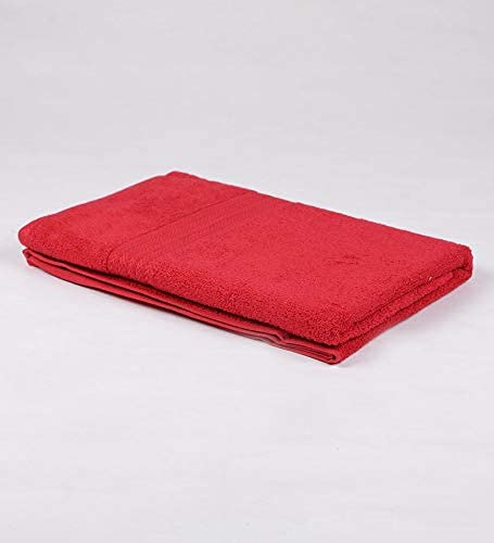 TIQH® Organic Cotton 600 GSM Highly Absorbent & Quick Dry Soft Large Bath Towel - Pack of 1 (36x72, Red) - Image 3