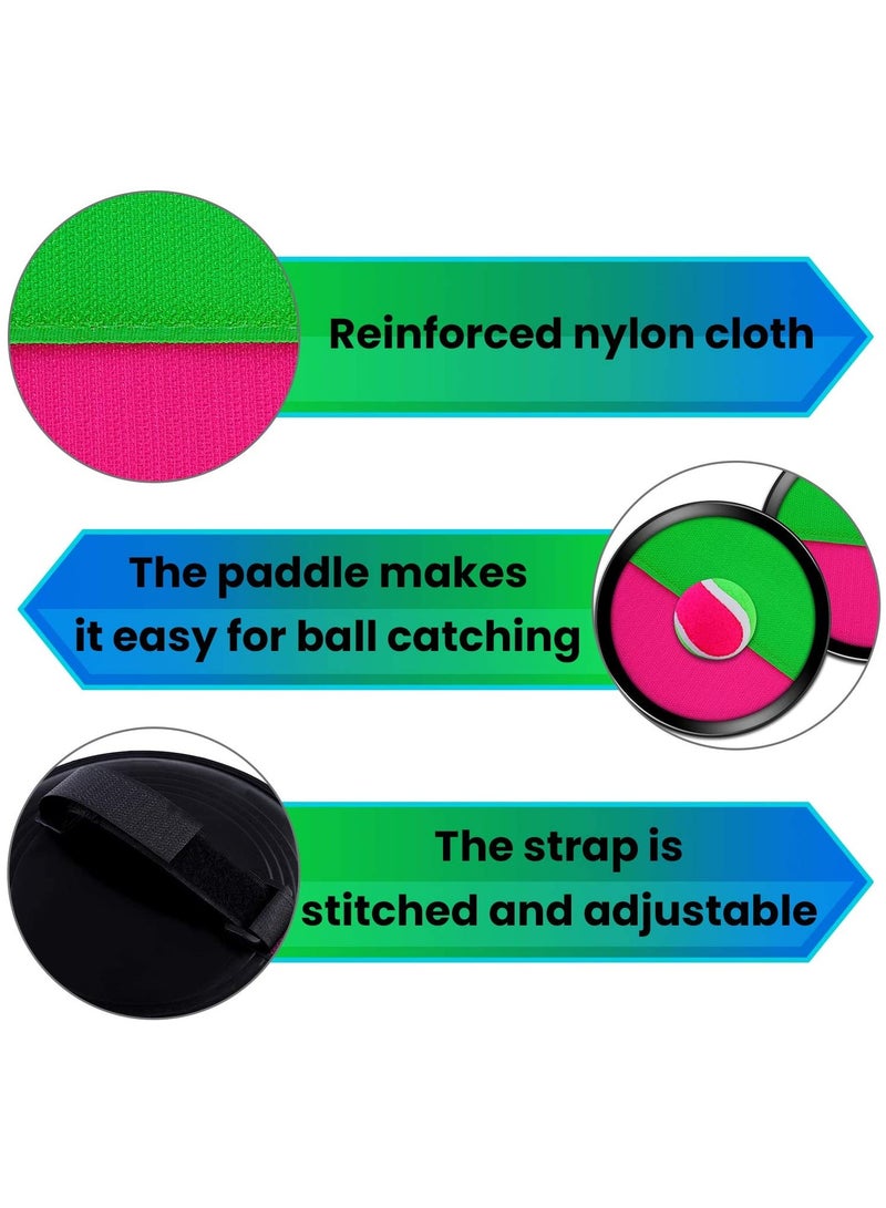 SOLARAE Toss and Catch Balls Game Set Pop Launcher Basket with 4 Indoors Outdoors Toy Storage Bag, Summer Sports Sand & Beach Toys for Kids Gifts - Image 5