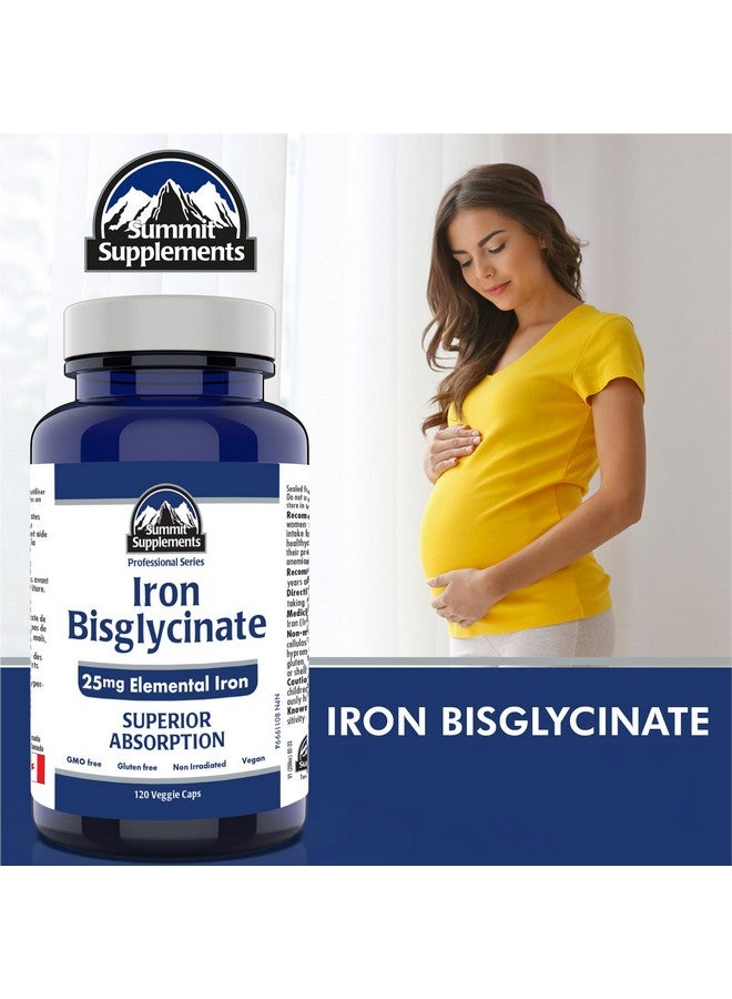 Summit Supplements Iron Bisglycinate Iron Supplement for Pregnancy 120 Caps - 25mg Elemental Iron Deficiency Supplement - Iron Vitamins for Women - 3rd Party Tested - Formulated & Made in Canada - Image 2