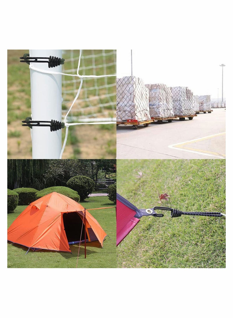 Generic Bungee Cords with Hooks 8 Pieces Rope Elastic Reflective Straps Tent Heavy Duty Strapping Tape for Bicycle Suitcase Camping Car Luggage - Image 1