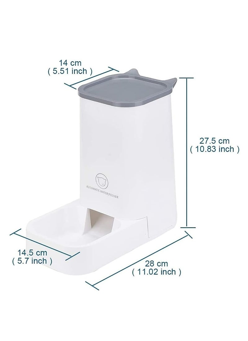Large Gravity Automatic Waterer and Dry Food Dispenser Automatic Feeder-Dog Wet Food and Waterer Set-Suitable for Medium and Large Cats, Dogs, Cats and Puppies