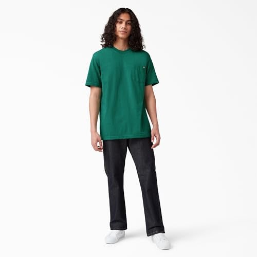 Dickies Mens Heavyweight Crew Neck Short Sleeve Tee Big-Tall T Shirt, Green Heather, 4X-Large Big Tall US - Image 4