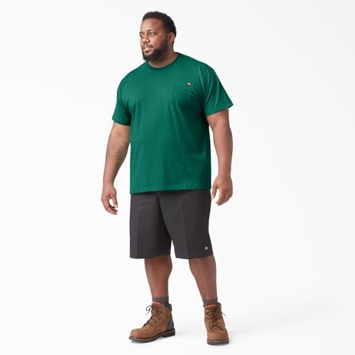 Dickies Mens Heavyweight Crew Neck Short Sleeve Tee Big-Tall T Shirt, Green Heather, 4X-Large Big Tall US - Image 5