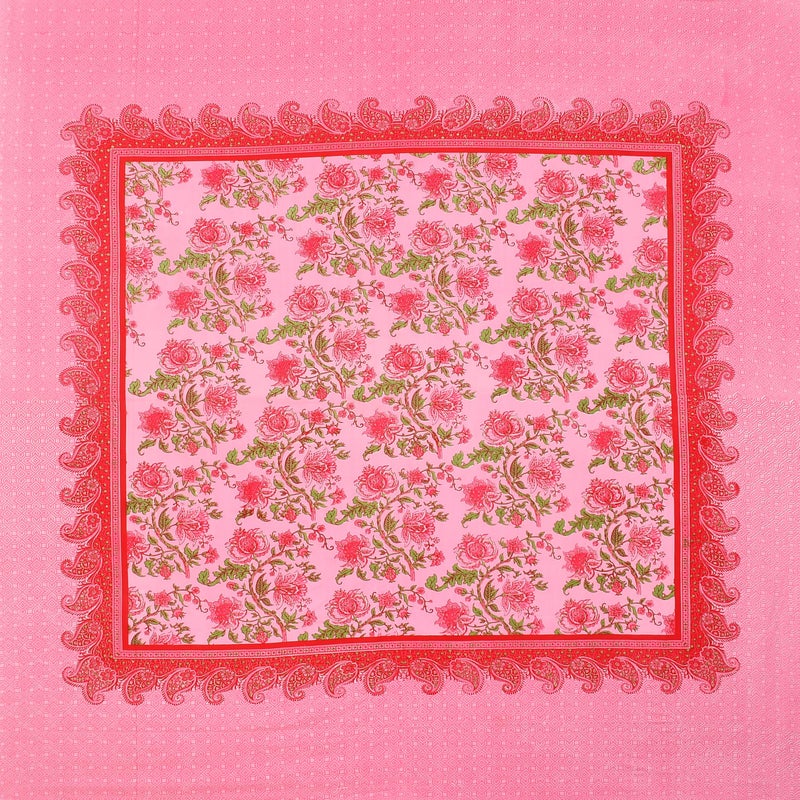 BSB HOME 100% Cotton Rajasthani Jaipuri Traditional Floral King Size Double Bedsheet with 2 Pillow Covers - Multicolor, 180-200 tc - Image 5