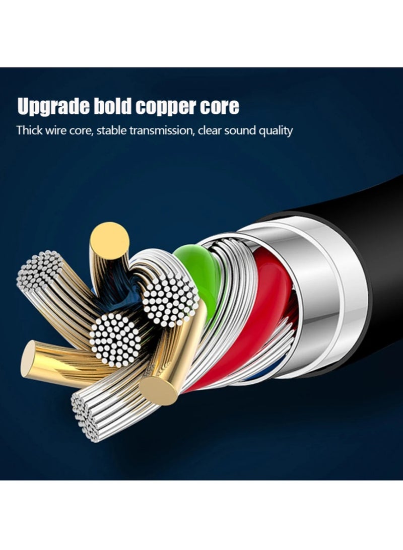 AROAQ Type C To 3.5mm Jack Audio Splitter, 2 In 1 Headphone Cable Earphone Aux, Durable And Portable USB C Adapter Charger Cable Compatible With Most Of The Phones, (Red, Pack Of 2pcs) - Image 3