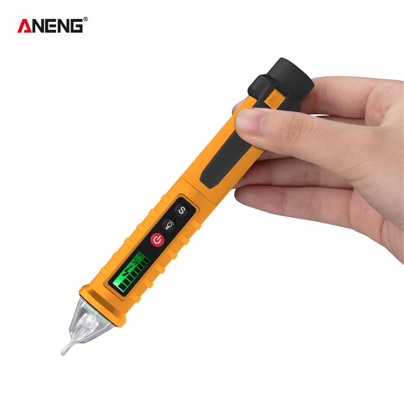 ANENG VC1010 Non-Contact AC Voltage Tester with Variable Sensitivity 12V-1000V Dual Range Electrical Tester Pen LCD Display Portable Voltage Detector with Beeps Flashes Flashlight - Image 5
