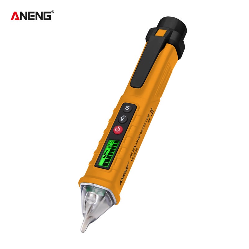 ANENG VC1010 Non-Contact AC Voltage Tester with Variable Sensitivity 12V-1000V Dual Range Electrical Tester Pen LCD Display Portable Voltage Detector with Beeps Flashes Flashlight - Image 1