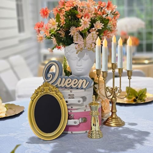 Lezonic Flameless Battery Operated Candlesticks Flickering 24Pcs White LED Battery Christmas Window Candles 6 Inch Short Taper Candles Hanging Halloween Floating by Touch No Remote - Image 3