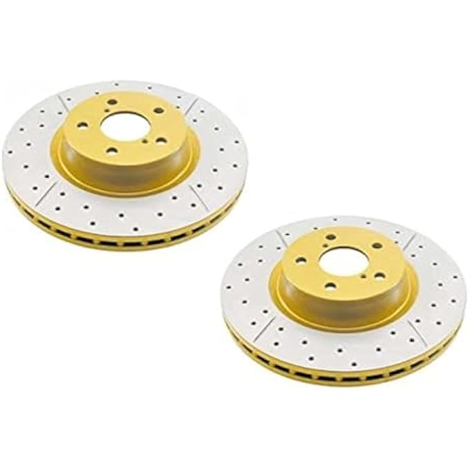 ريحني DBA DBA2001X Street Gold دوار فرامل قرصي خلفي مثقوب ومشقوق مع فتحات خلفية - Image 1